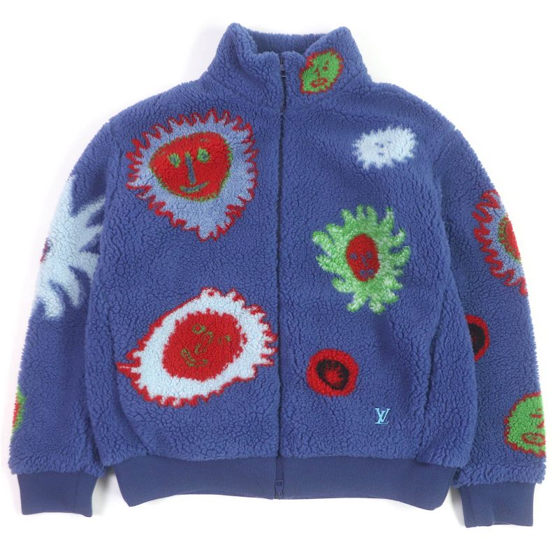 Louis Vuitton 23AW Yayoi Kusama Collaboration Face LV Logo Hardware Boa Fleece