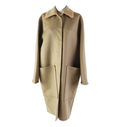 Louis Vuitton 23 Years 1abqp2 Removable Collar Double Face Coat Wool Silk