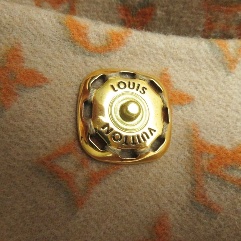 Louis Vuitton 23 Years 1abqp2 Removable Collar Double Face Coat Wool Silk