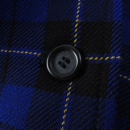 Christian DIOR Vintage 100% Wool Plaid Blouson Purple M Women