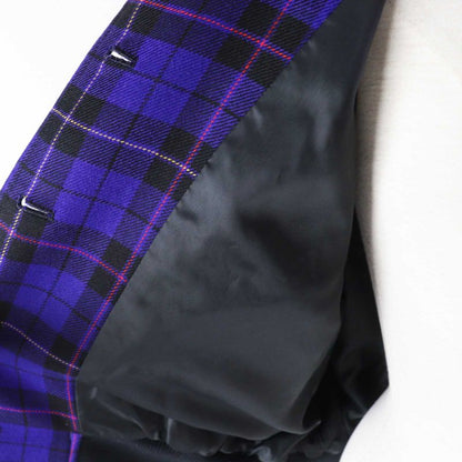 Christian DIOR Vintage 100% Wool Plaid Blouson Purple M Women