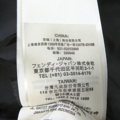 Fendi 2020 Ff01073yn Wool Cashmere Blend Collar Lam Fur Logo Button Chester