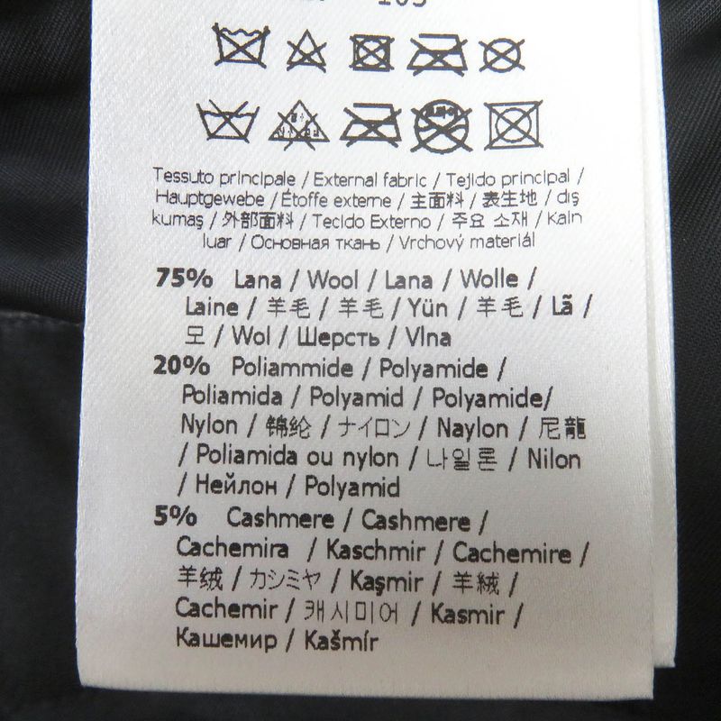 Fendi 2020 Ff01073yn Wool Cashmere Blend Collar Lam Fur Logo Button Chester