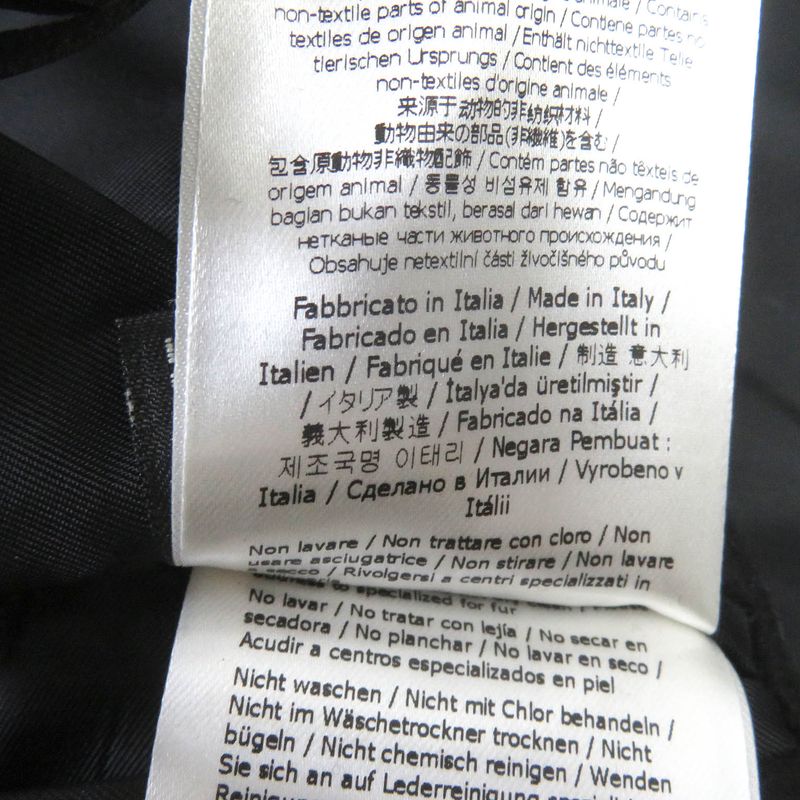 Fendi 2020 Ff01073yn Wool Cashmere Blend Collar Lam Fur Logo Button Chester