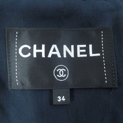 CHANEL P71761 Cotton Wool Lined 100% Silk Rhinestone Coco Button Color Lame