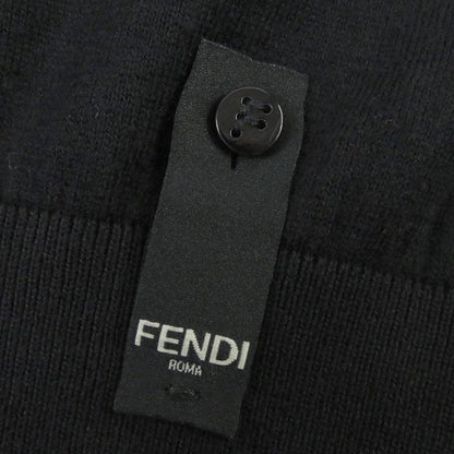 Fendi Fzz284 Cotton Cashmere Face Light Hand Crewneck Sweater Knit Black 46