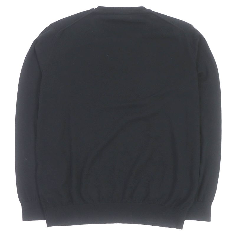 Fendi Fzz284 Cotton Cashmere Face Light Hand Crewneck Sweater Knit Black 46