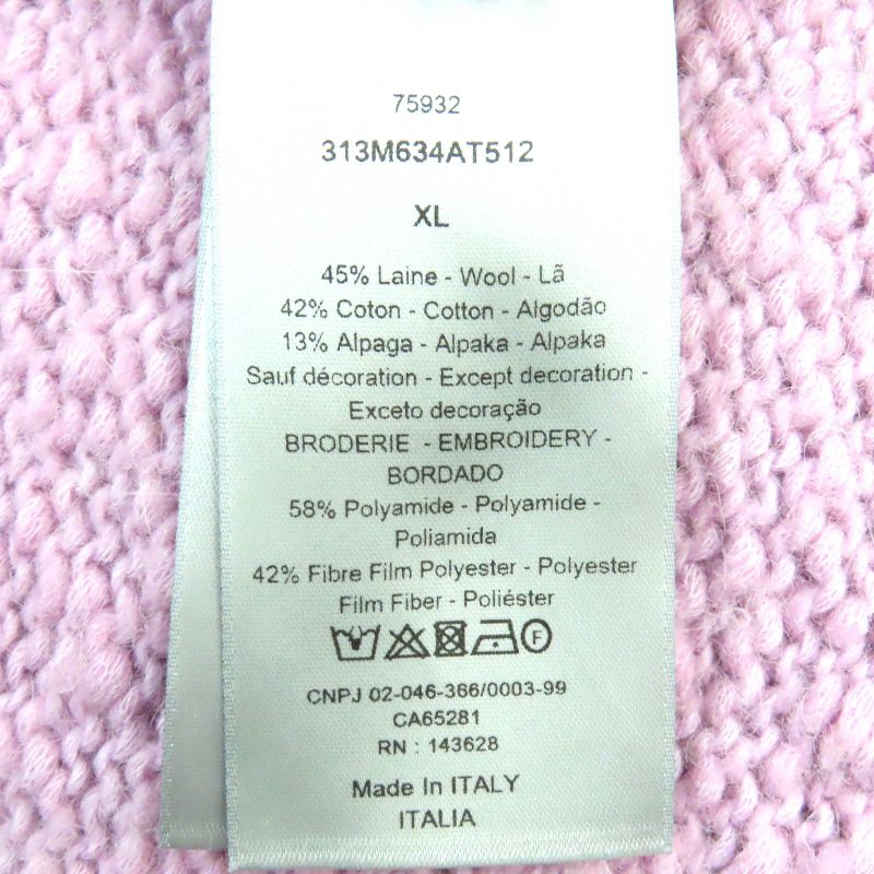 DIOR Christian DIOR Homme 23SS 313m634at512 Alpaca Blend Hologram High Neck Low Gauge Knit