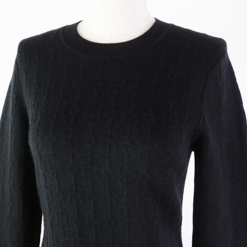 Hermes 22SS 2e2505d3 Cashmere Silk Chaine D'ancre Pattern Long Sleeve Long Knit