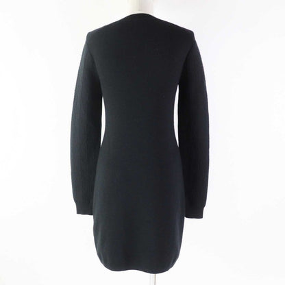 Hermes 2e2505d3 Cashmere Silk Chaine D'ancre Pattern Long Sleeve Knit Dress