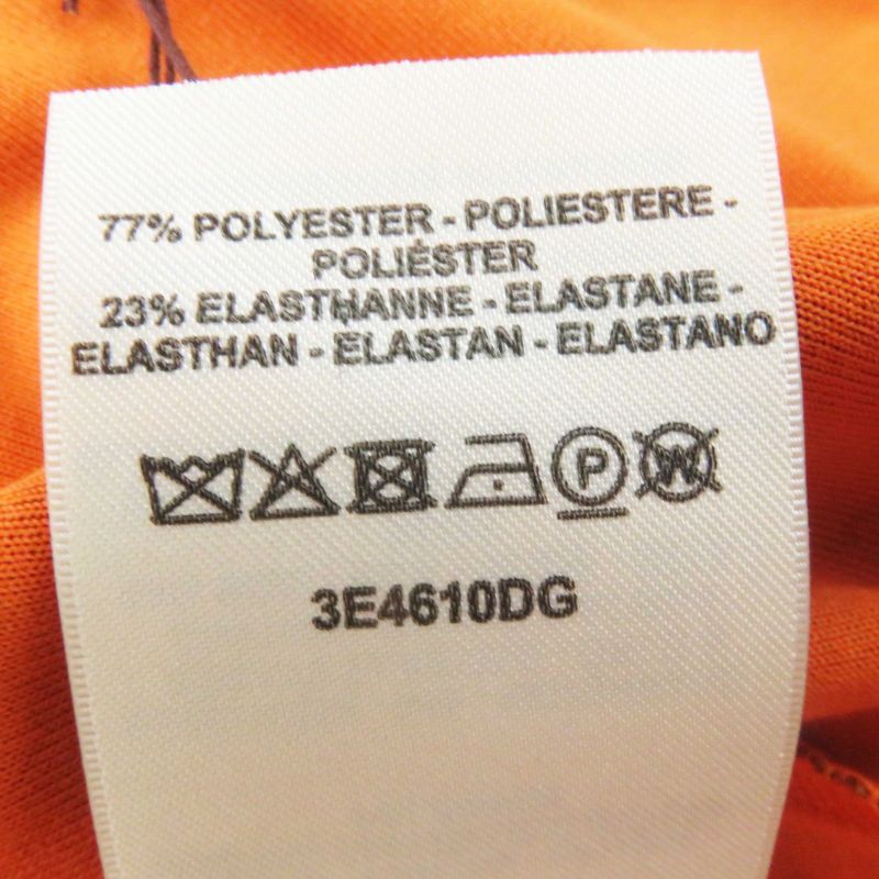 Hermes 3e4610dg Silk Blend Long Sleeve Pullover/top With Serie Patch Camel 36