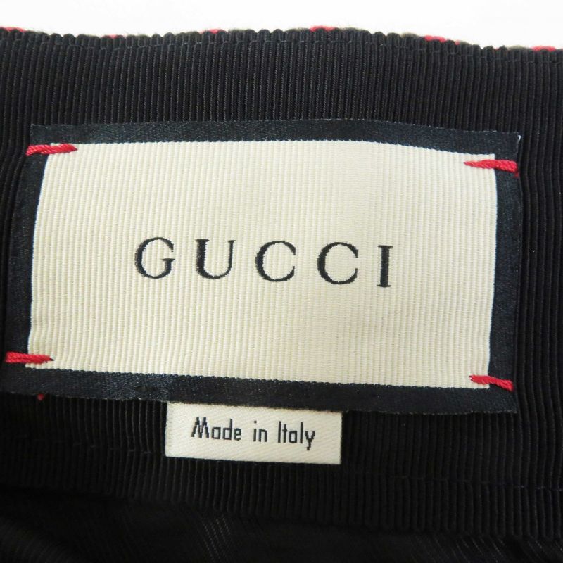 Gucci 643737 Wool Interlocking G Houndstooth Staggered Skirt Multi 40 Made In