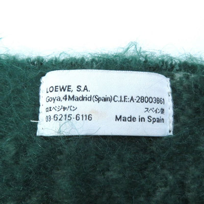 LOEWE Mohair Wool Blend Scarf/stole With Anagram Logo Patch And Fringe Multicolo