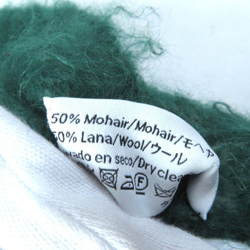 LOEWE Mohair Wool Blend Scarf/stole With Anagram Logo Patch And Fringe Multicolo