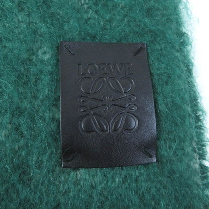 LOEWE Mohair Wool Blend Scarf/stole With Anagram Logo Patch And Fringe Multicolo