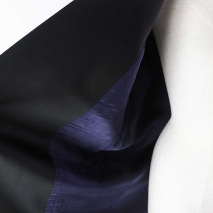 Celine Phoebe Period Wool 100% Silk Front Open Crombie Coat Navy Black 36 Made