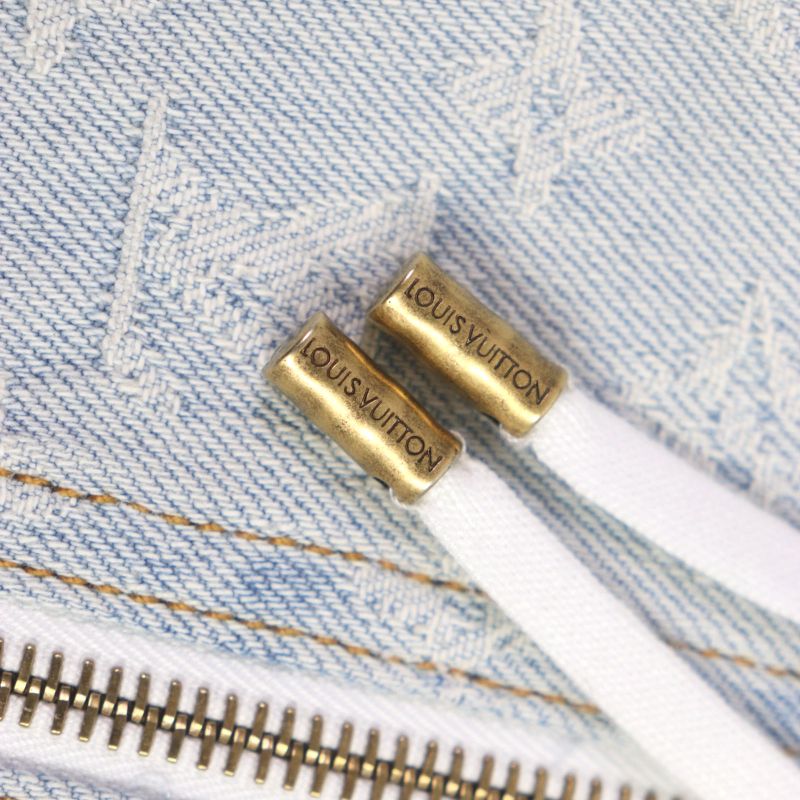 Louis Vuitton 1a8wts Monogram NBA Zip-through Hoodie Ice Blue 50 With Hanger