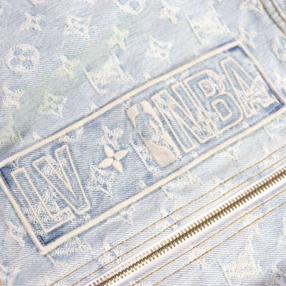 Louis Vuitton 1a8wts Monogram NBA Zip-through Hoodie Ice Blue 50 With Hanger