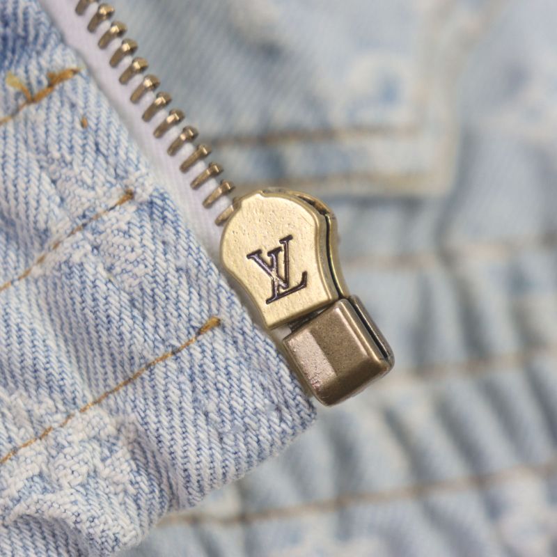Louis Vuitton 1a8wts Monogram NBA Zip-through Hoodie Ice Blue 50 With Hanger