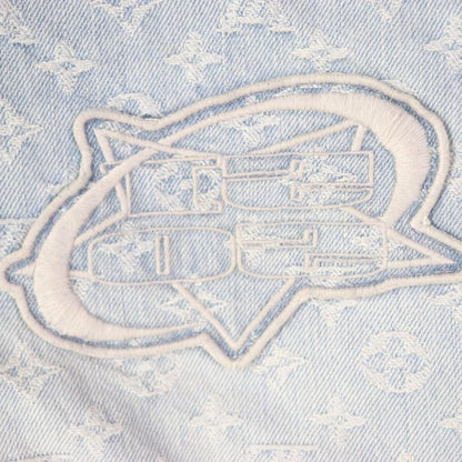 Louis Vuitton 1a8wts Monogram NBA Zip-through Hoodie Ice Blue 50 With Hanger