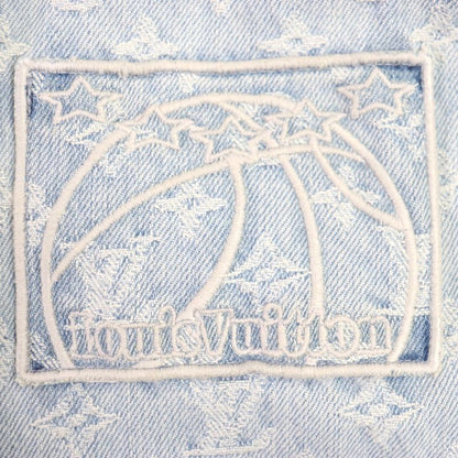 Louis Vuitton 1a8wts Monogram NBA Zip-through Hoodie Ice Blue 50 With Hanger