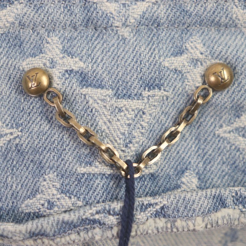 Louis Vuitton 1a8wts Monogram NBA Zip-through Hoodie Ice Blue 50 With Hanger