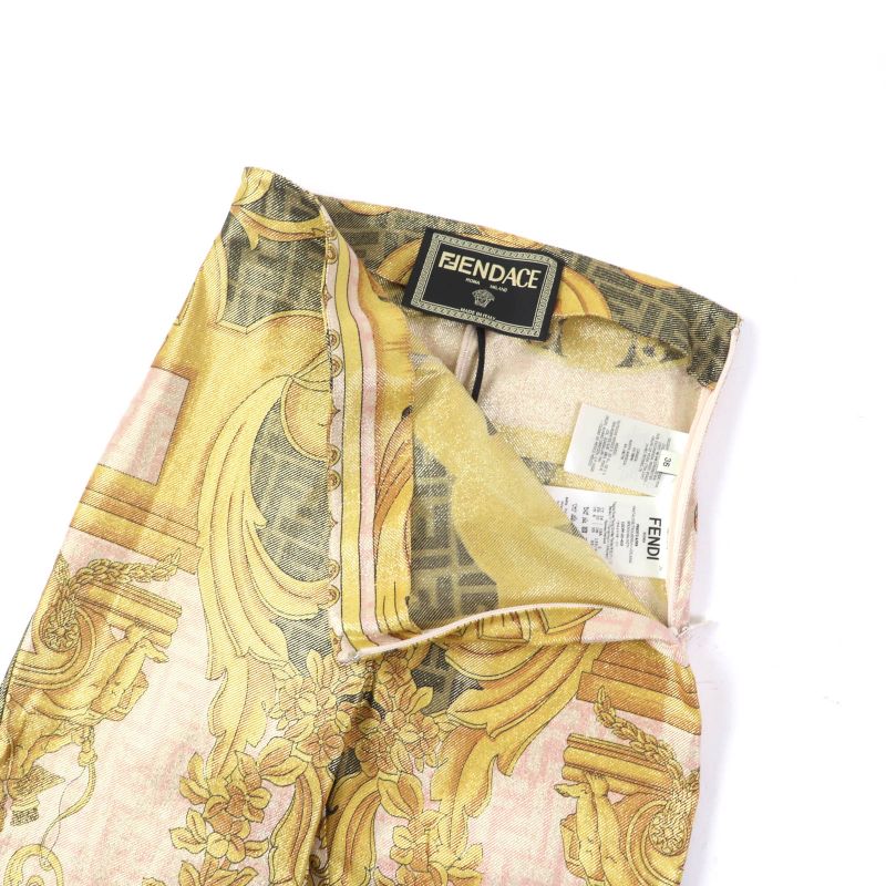 Fendi Versace Fendace 22SS Fr6372 FF Logo Baroque Leggings/pants/spats Multi 36