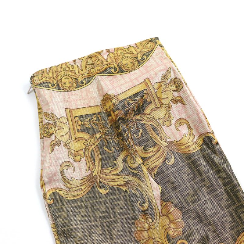 Fendi Versace Fendace 22SS Fr6372 FF Logo Baroque Leggings/pants/spats Multi 36