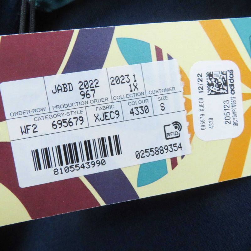 Gucci Adidas 23SS 695679 Trefoil Embroidery Chenille Dress Navy S Made In