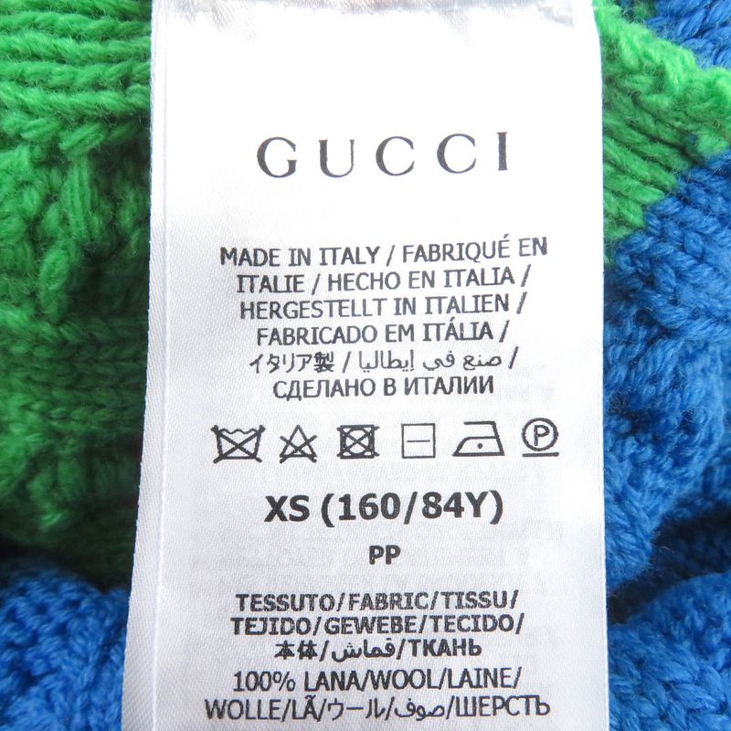 Gucci Adidas Collaboration 23SS 717722 Wool Mohair Interlocking G Webline Cable