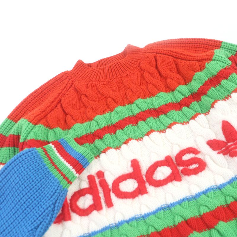 Gucci Adidas Collaboration 23SS 717722 Wool Mohair Interlocking G Webline Cable