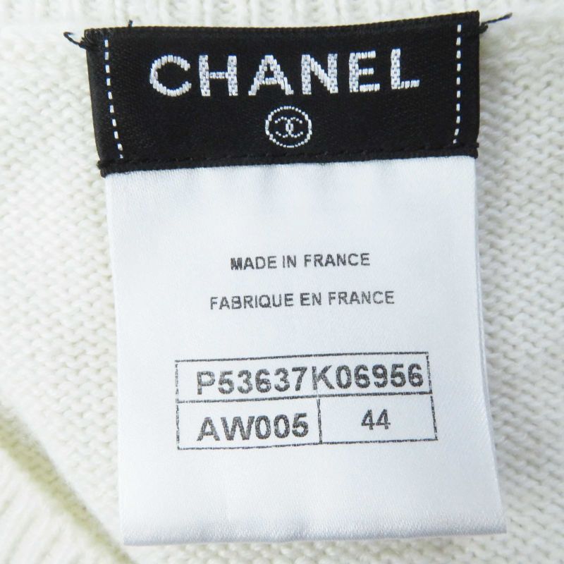 CHANEL P53637 Cotton Cashmere Sleeveless Knit Dress With Pockets And F Pearls
