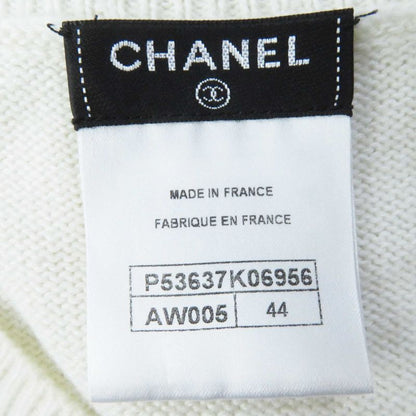 CHANEL P53637 Cotton Cashmere Sleeveless Knit Dress With Pockets And F Pearls