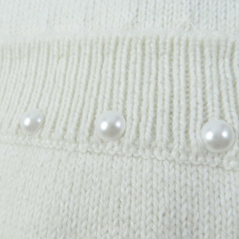 CHANEL P53637 Cotton Cashmere Sleeveless Knit Dress With Pockets And F Pearls