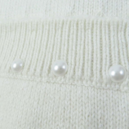 CHANEL P53637 Cotton Cashmere Sleeveless Knit Dress With Pockets And F Pearls