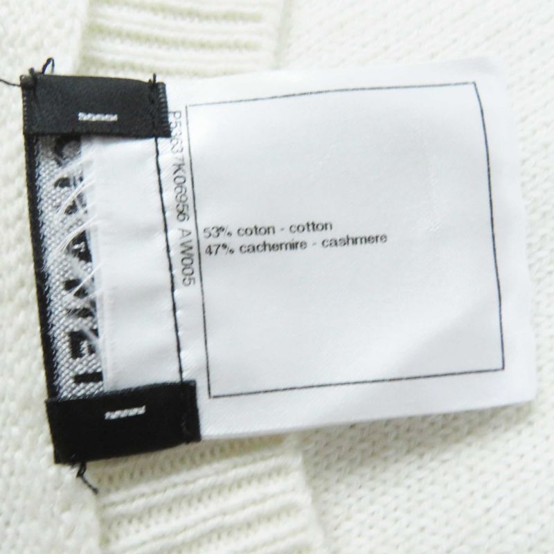 CHANEL P53637 Cotton Cashmere Sleeveless Knit Dress With Pockets And F Pearls