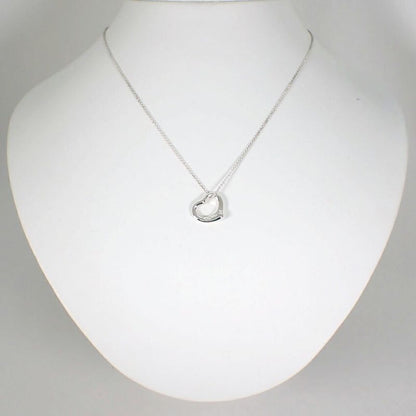Tiffany & Co 925 Open Heart Pendant /necklace //j81-4
