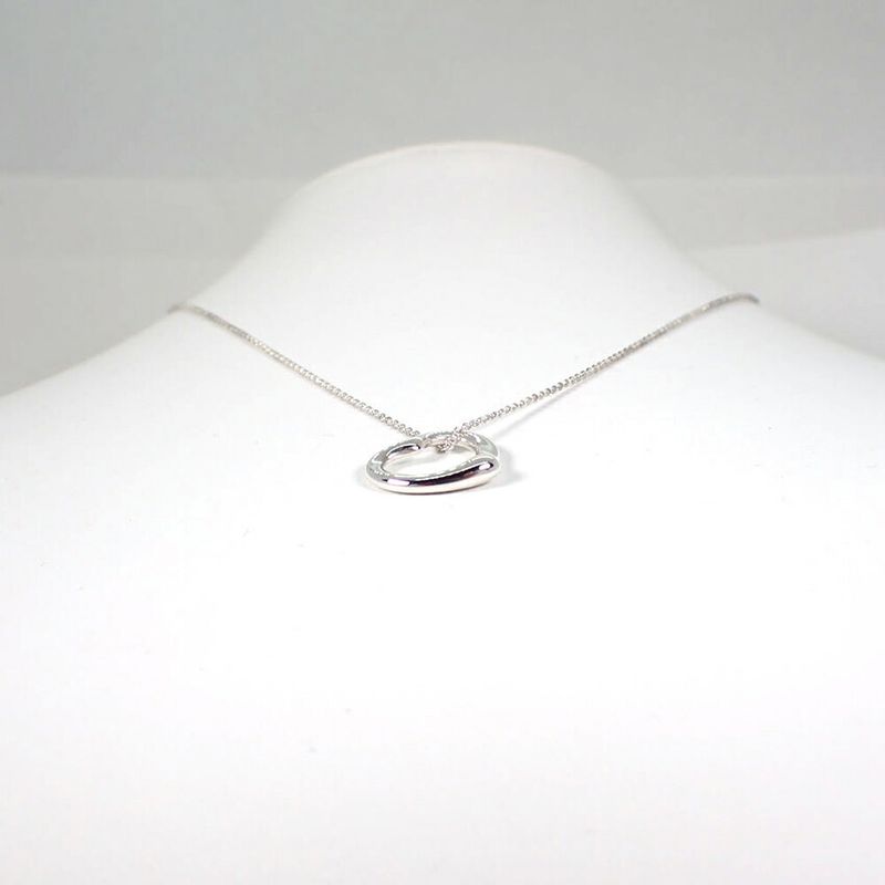 Tiffany & Co 925 Open Heart Pendant /necklace //j81-4
