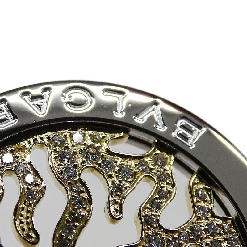 Bulgari Bvlgari Pendant Top Ladies Men's Brand Stainless Steel SS 750yg Diamond