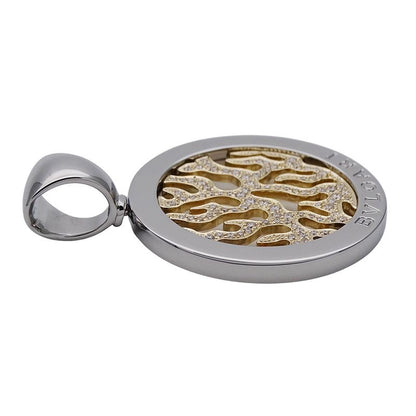 Bulgari Bvlgari Pendant Top Ladies Men's Brand Stainless Steel SS 750yg Diamond