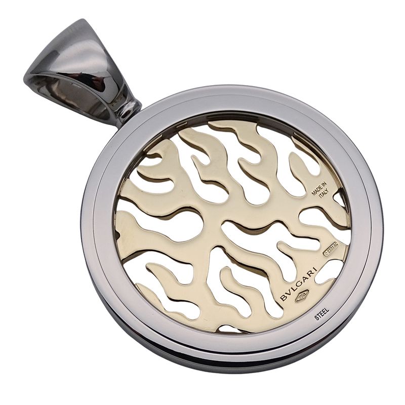 Bulgari Bvlgari Pendant Top Ladies Men's Brand Stainless Steel SS 750yg Diamond