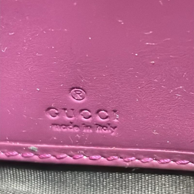 Gucci Long Wallet Bowie 388680 Pink Leather