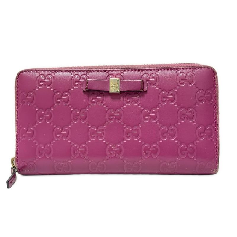 Gucci Long Wallet Bowie 388680 Pink Leather