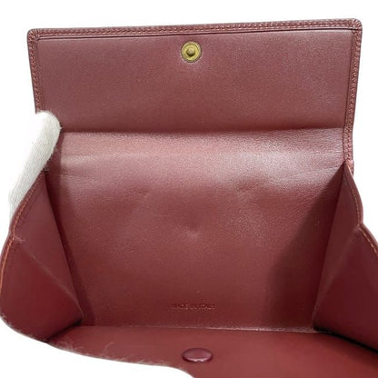 Cartier Trifold Wallet Bordeaux Must Excellent Condition Preowned Leather
