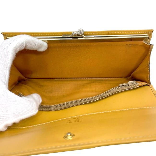 Celine Bifold Long Wallet Beige Macadam Wallet PVC Leather Preowned