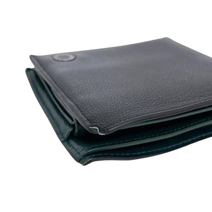 Bvlgari Bifold Wallet Black Green Bvlgari Fold Wallet