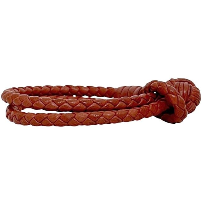 Bottega Veneta Bracelet Red Intrecciato Bracelet Leather Preowned