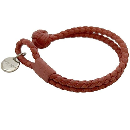 Bottega Veneta Bracelet Red Intrecciato Bracelet Leather Preowned