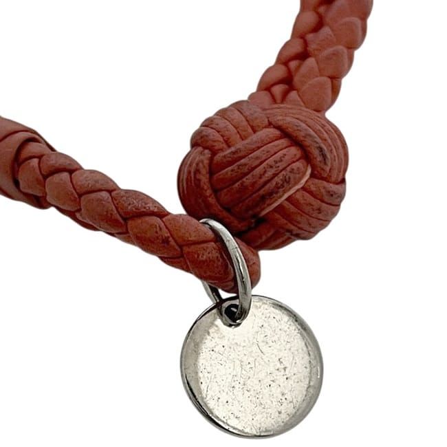 Bottega Veneta Bracelet Red Intrecciato Bracelet Leather Preowned