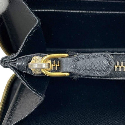 Prada Round Zipper Long Wallet Black NERO 1m0506 Wallet